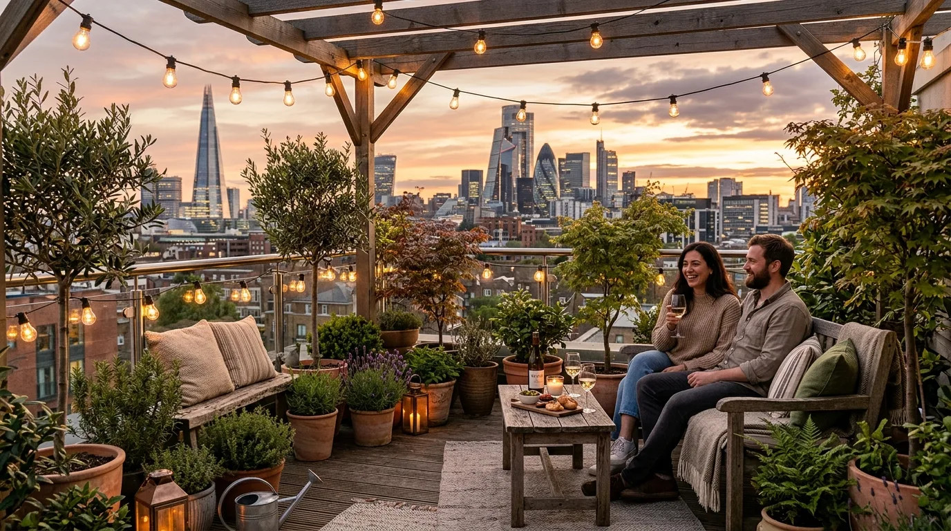 Light-Colored Fence to Open the Garden